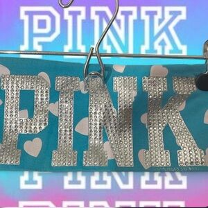 Victoria's Secret Blue Skirt with Silver Heart Print